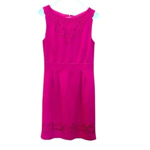 Tahari Sheath Career Dress in Hot Pink Sz 6